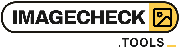 Search bar shaped IMAGECHECK.TOOLS logo with an image icon